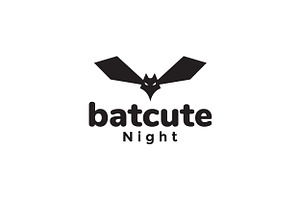 black little bats cute logo design, a Branding & Logo Template by devastd
