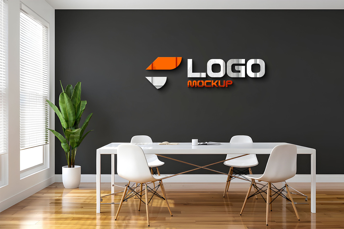 Modern Office Wall Logo Mockup, a Mockup by GenesisCreativeCo (Photo 3 of 3)