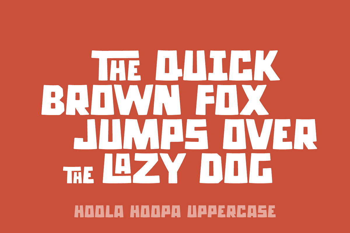 HOOLA HOOPA a big fun, big impact font preview 5