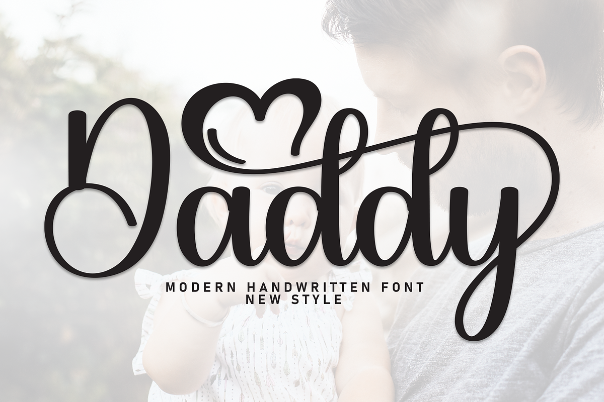 Daddy | Script Font, a Handwritten Font by Scratchones (Photo 1 of 9)