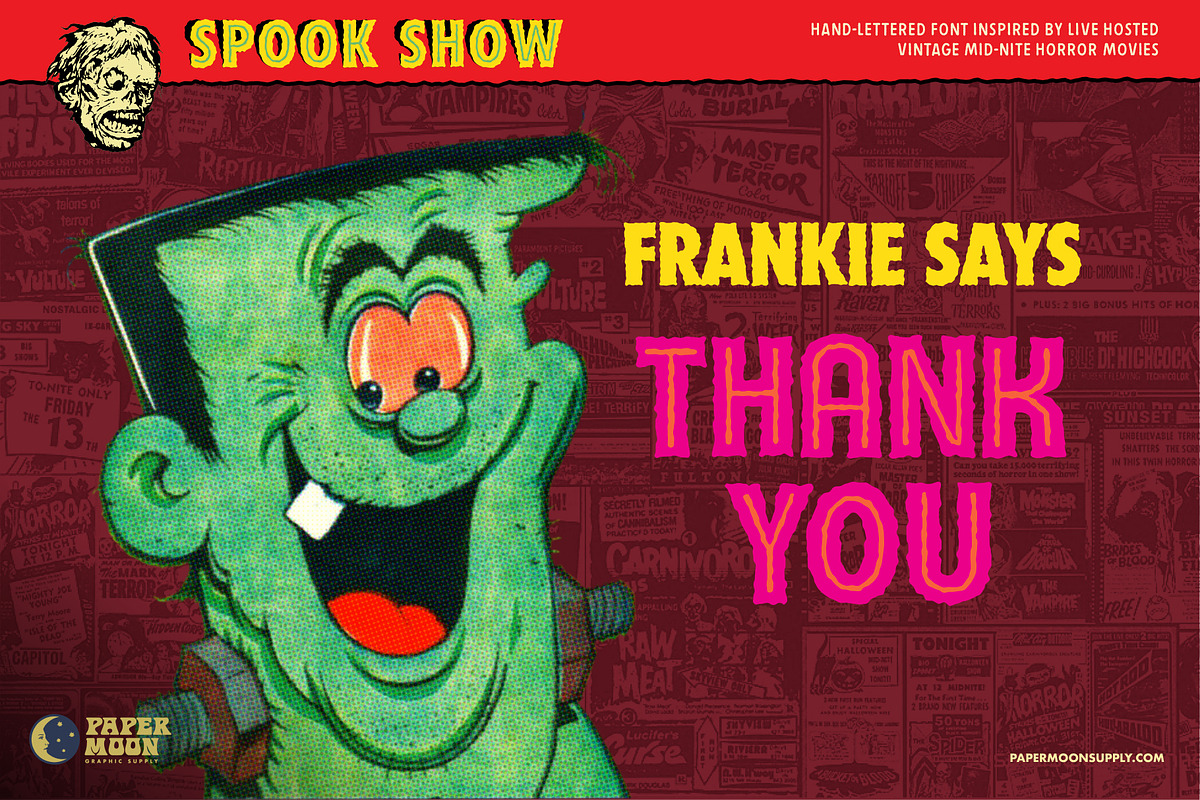 Spook Show Poster Font & Art Bundle, a Font by Paper Moon Graphic Supply (Photo 15 of 15)