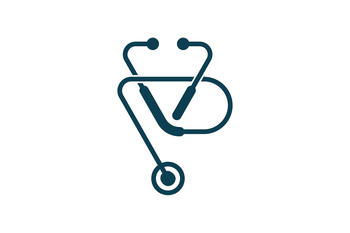 Letter P Stethoscope Logo, a Branding & Logo Template by Buqancreative (Photo 1 of 2)