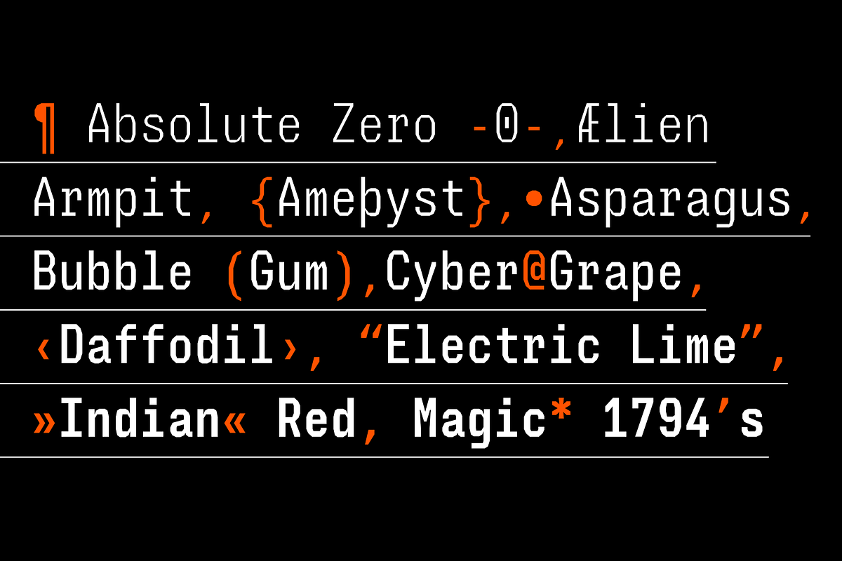 Perupa Mono | Polygonal Monospace, a Sans Serif Font by Wahyu & Sani Co. (Photo 3 of 14)