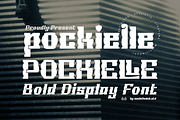 Pockielle - Bold Display Font, a Symbol Font by madeDeduk (Thumbnail 1 of 10)