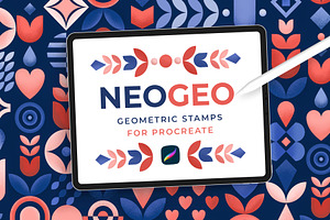 140 Abstract Geometric Stamps NeoGeo