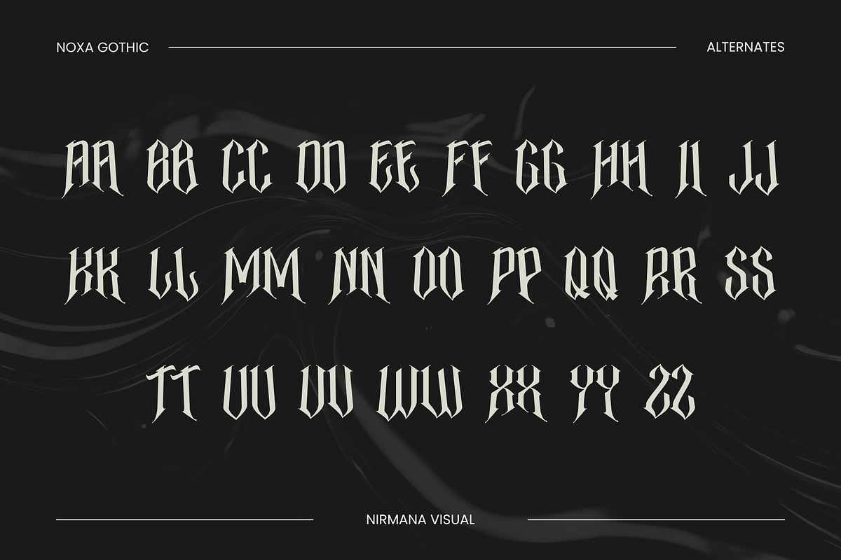 Noxa Gothic - Branding Logo Font, a Blackletter Font by Nirmana Visual (Photo 8 of 10)