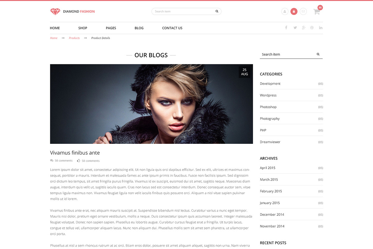 Fashion- eCommerce PSD Template, a Websites & App Template by WebbyTemplates (Photo 10 of 11)