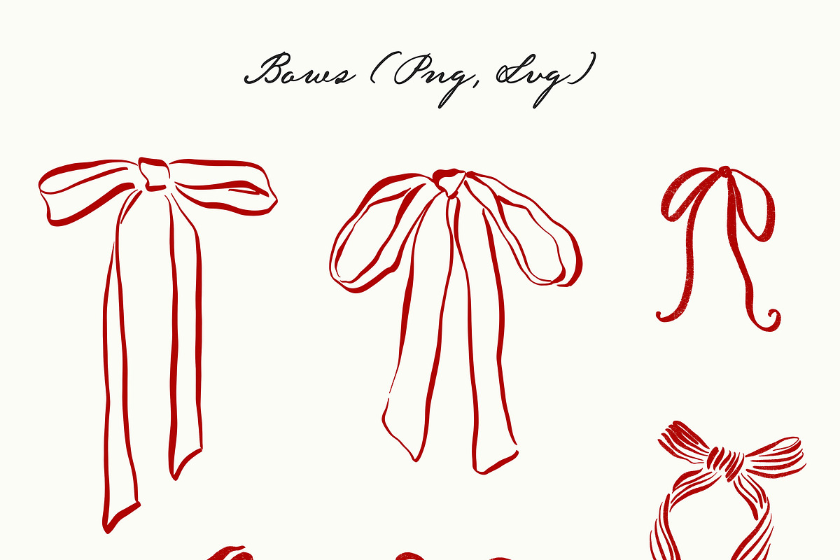 Christmas Frames & Bows Whimsy Set, an Object Graphic by Calamar Studio (Photo 11 of 12)