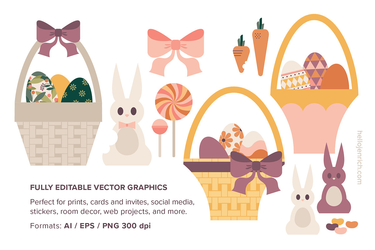 Easter + Spring Florals, a Decorative Illustration by hellojenrich (Photo 3 of 10)