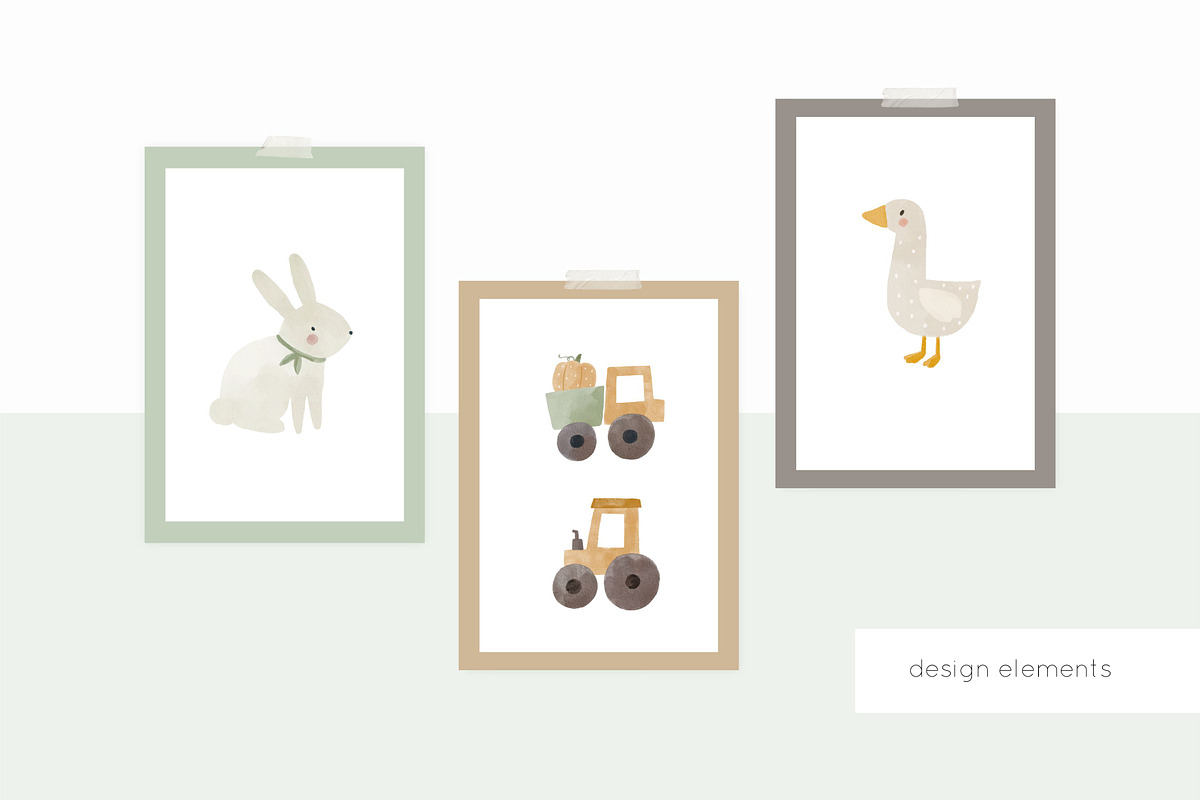 Watercolor Happy Farm, an Animal Illustration by Cute And Wild (Photo 6 of 6)