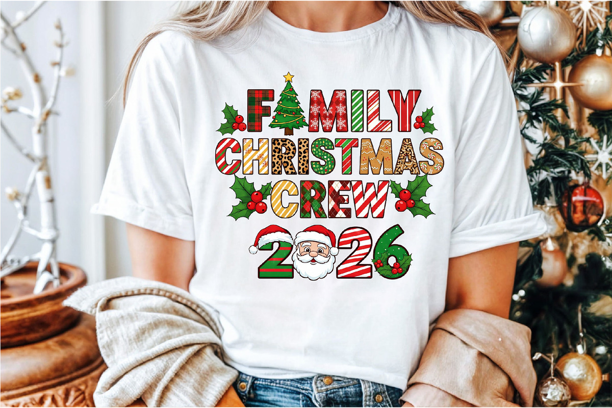 Retro Family Christmas Crew 2026 Png, a Seasonal Illustration by Rose Art (Photo 4 of 4)