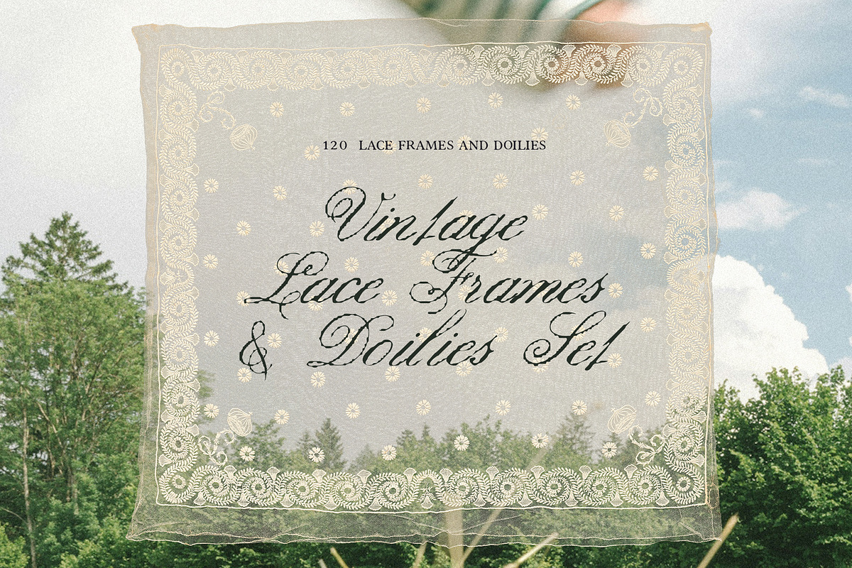 Vintage Lace Frames & Doilies, an Object Graphic by Purple (Photo 9 of 14)