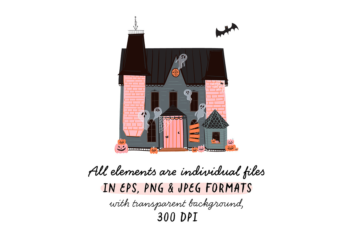 Cute Spooky Halloween Clipart Bundle, an Object Graphic by Ruslana Lubenets (Photo 3 of 21)