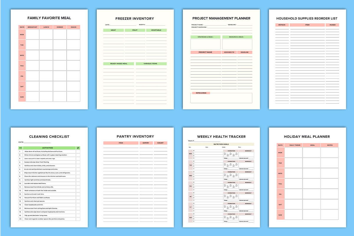 2025 Home Management Binder Canva, a Stationery Template by Designmela01 (Photo 4 of 5)