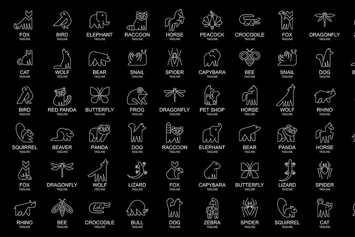 Animals logos collection, an Object Graphic by NataliiaVolyk (Photo 6 of 6)