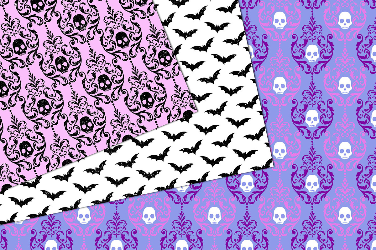 Vampire Girl Digital Paper preview 3