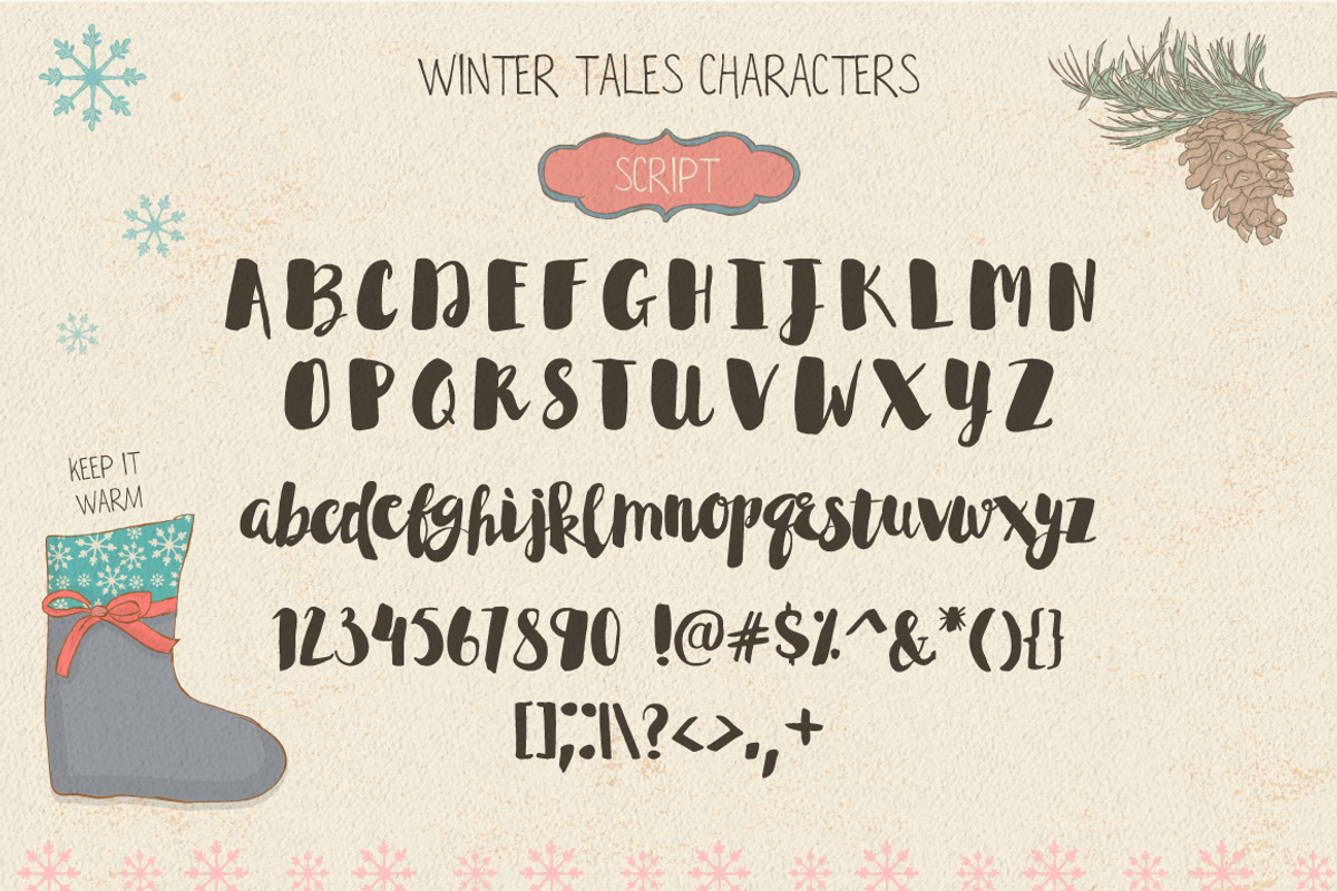 Winter Tales Font Trio + extras preview 4