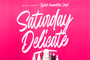Saturday Delicate Stylish Script, a Script Font by Damarletter (Thumbnail 1 of 9)