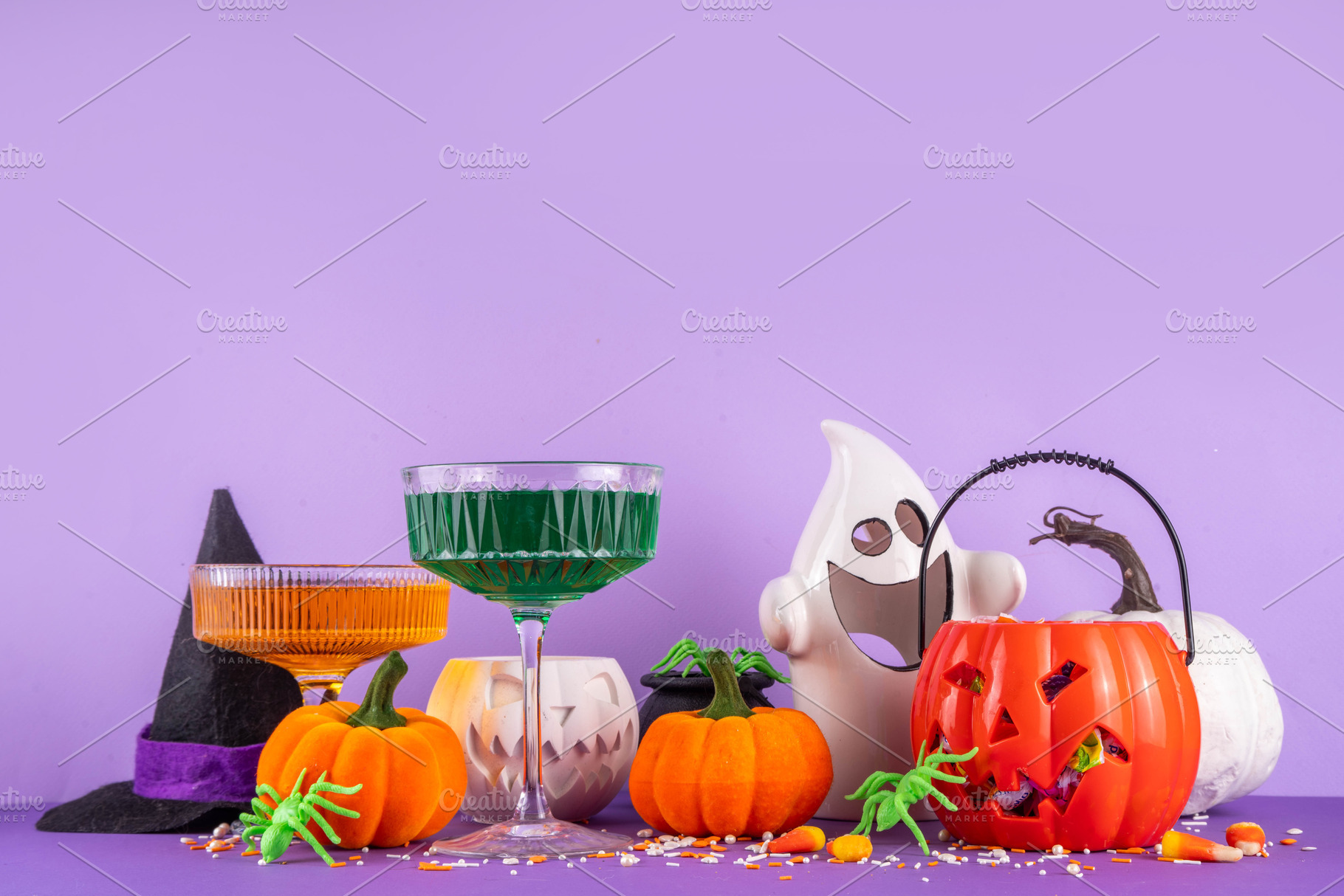 High colored bright Halloween greeting card background, Hallowee, a Holiday Photo by Rimma