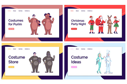 Holiday costumes ideas landing pages, a Landing Page Template by bsd studio