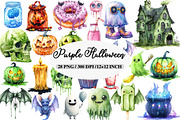 Purple – deep Halloween Clipart, an Illustration by Daily.Designs (Thumbnail 1 of 4)