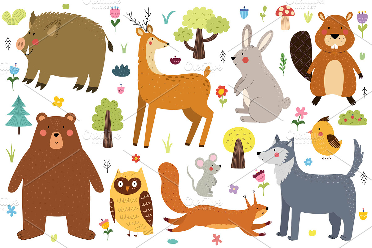 Forest Animals Collection, an Animal Illustration by Gulnara Sabirova (Photo 4 of 15)