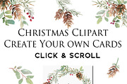 Christmas Watercolor Greenery, an Illustration by Graphic Blue Bird (Thumbnail 3 of 5)