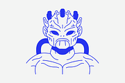 Alien Fighter Warrior Portrait, a Person Illustration by Danil Polshin (Thumbnail 1 of 2)