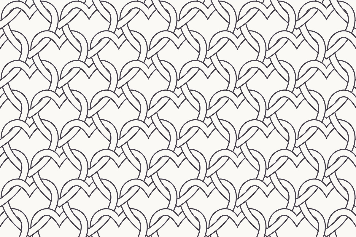 Hearts Seamless Patterns Set, a Pattern Graphic by Curly_Pat (Photo 3 of 9)