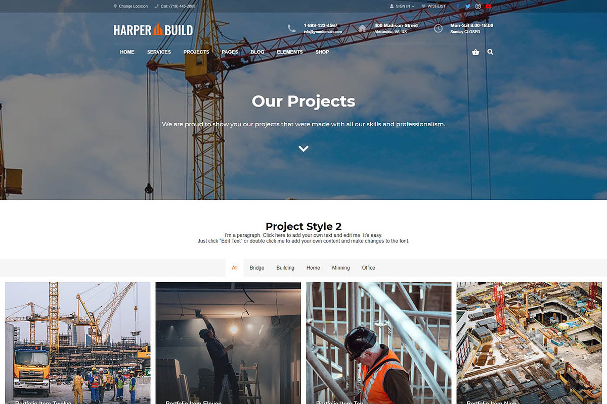 Harper – Construction & Business, a WordPress Template by Cherry Wordpress Theme (Photo 8 of 9)