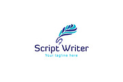 Script Writer - Artistic Quill Abstr, a Branding & Logo Template by VecRas