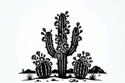 60 Desert Cactus Floral Silhouette, a Seasonal Illustration by Amazin_art (Thumbnail 11 of 35)