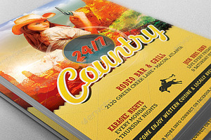 Country Bar Grill Flyer Template