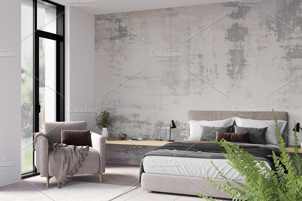 Bedroom wallpaper mockup, a Household Mockup by Hunny Badger (Photo 2 of 5)