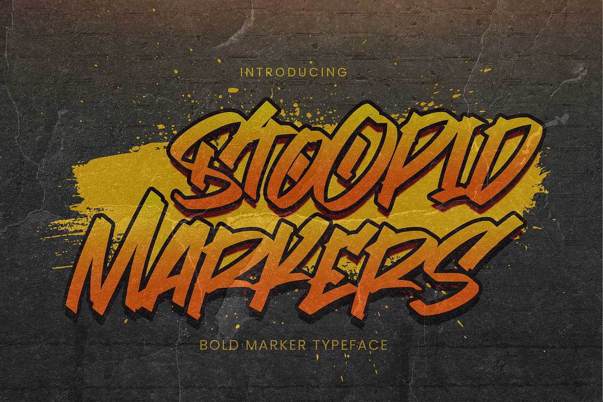 Stoopid Markers-Bold Market Typeface, a Sans Serif Font by Gassstype (Photo 1 of 8)