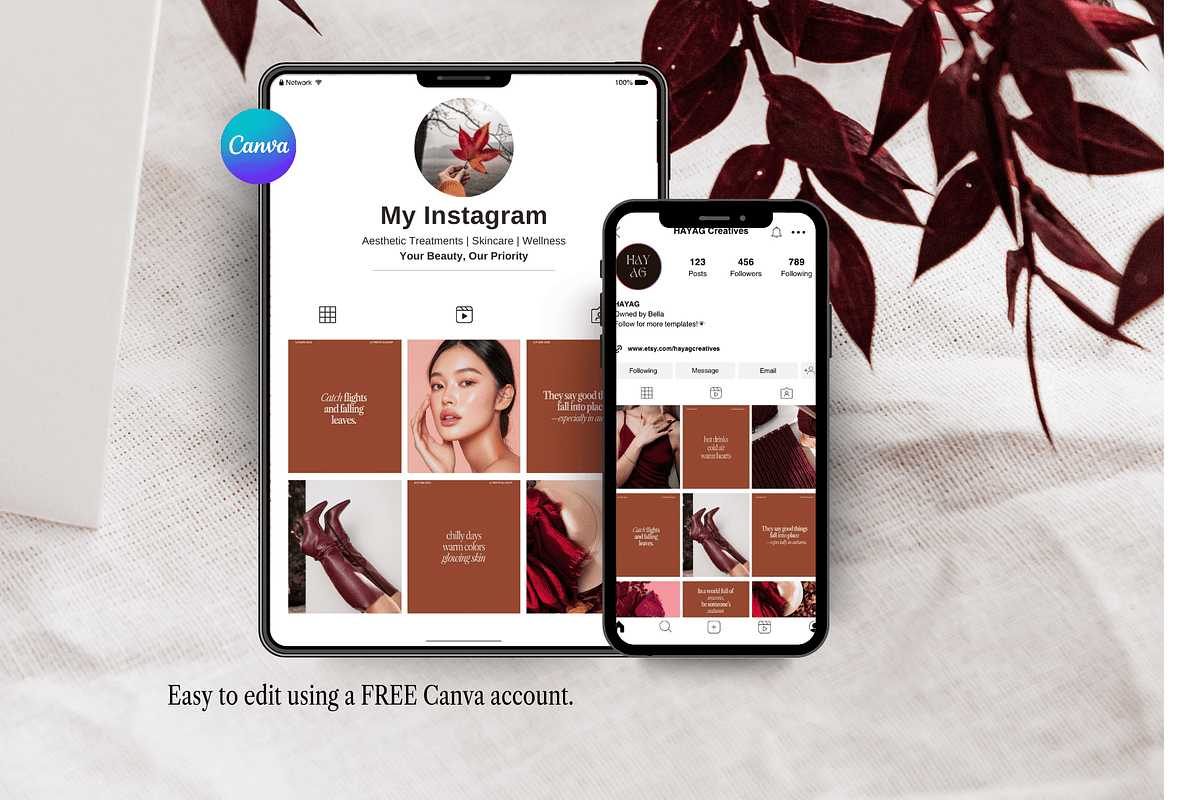 100 Autumn Quotes for Instagram Templates in Canva for Beauty Industry preview 6
