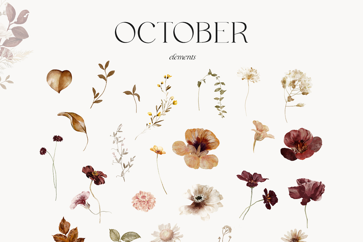 OCTOBER - Watercolor Fall Art, an Illustration by Isabelle Salem (Photo 8 of 11)