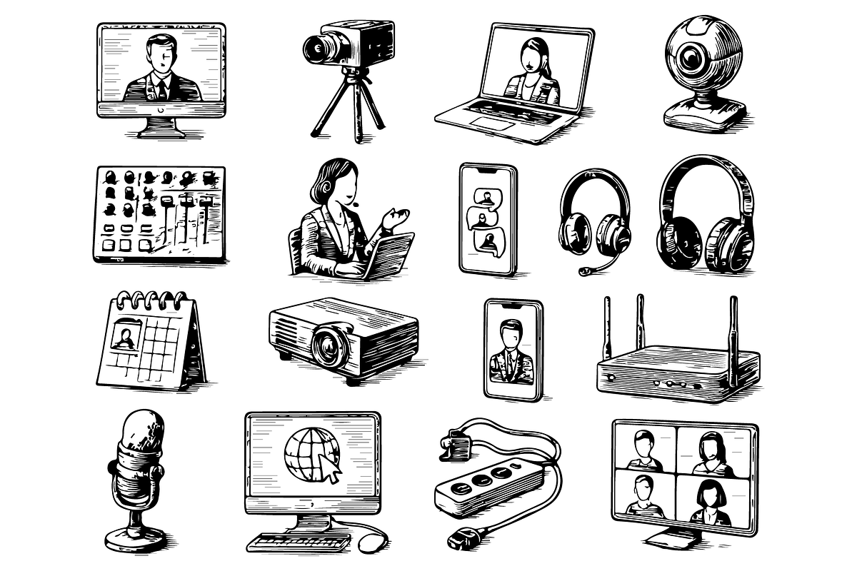 Video Conference Set, an Object Graphic by RT Studio (Photo 2 of 4)
