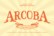 Arcoba - Vintage Circus Display, a Serif Font by Pandeka Studio (Thumbnail 1 of 9)