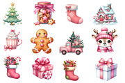 Pink Christmas Clipart, an Illustration by Designworld (Thumbnail 4 of 6)