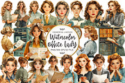 Office Lady Sublimation Clipart, an Illustration by OK Design (Thumbnail 1 of 5)