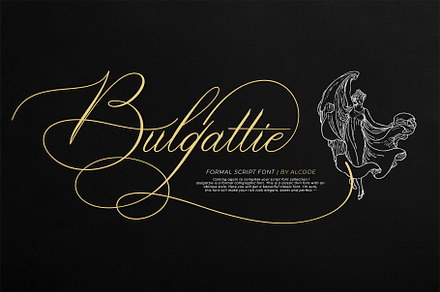Bulgattie, a Script Font by Alcode