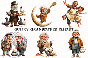 Quirky Grandpa Clipart, an Illustration by OK Design (Thumbnail 2 of 6)