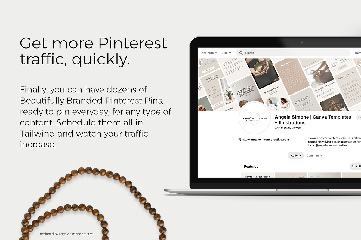 Pinterest Content Marketing Template, a Social Media Template by angela simone creative (Photo 2 of 22)