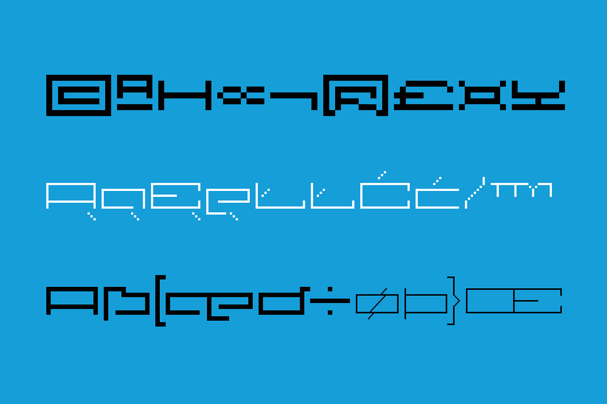 F Pixel - Typeface Family 15 Styles, a Sans Serif Font by Fontsphere (Photo 6 of 9)