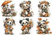 Whimsical Easter Panda Clipart, an Illustration by Pixels.Craft (Thumbnail 5 of 5)