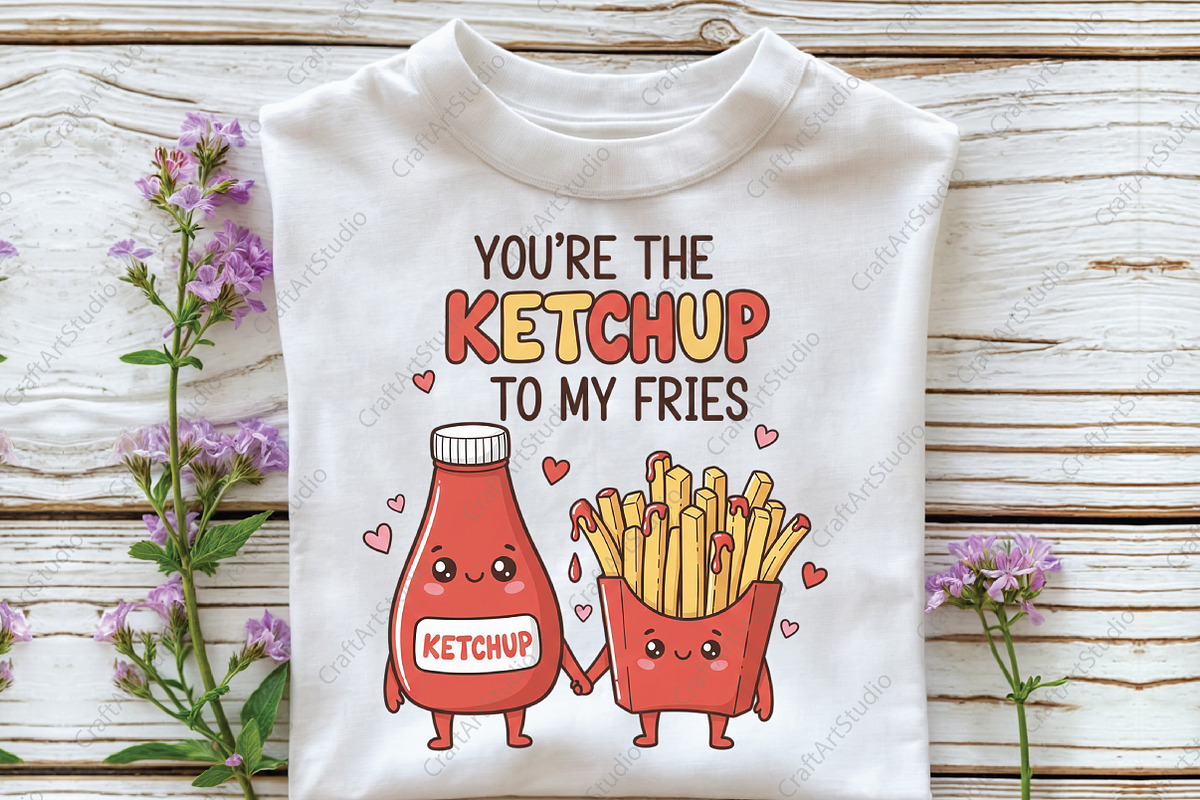 Ketchup to My Fries Funny Valentine, an Illustration by CraftArtStudio (Photo 2 of 4)