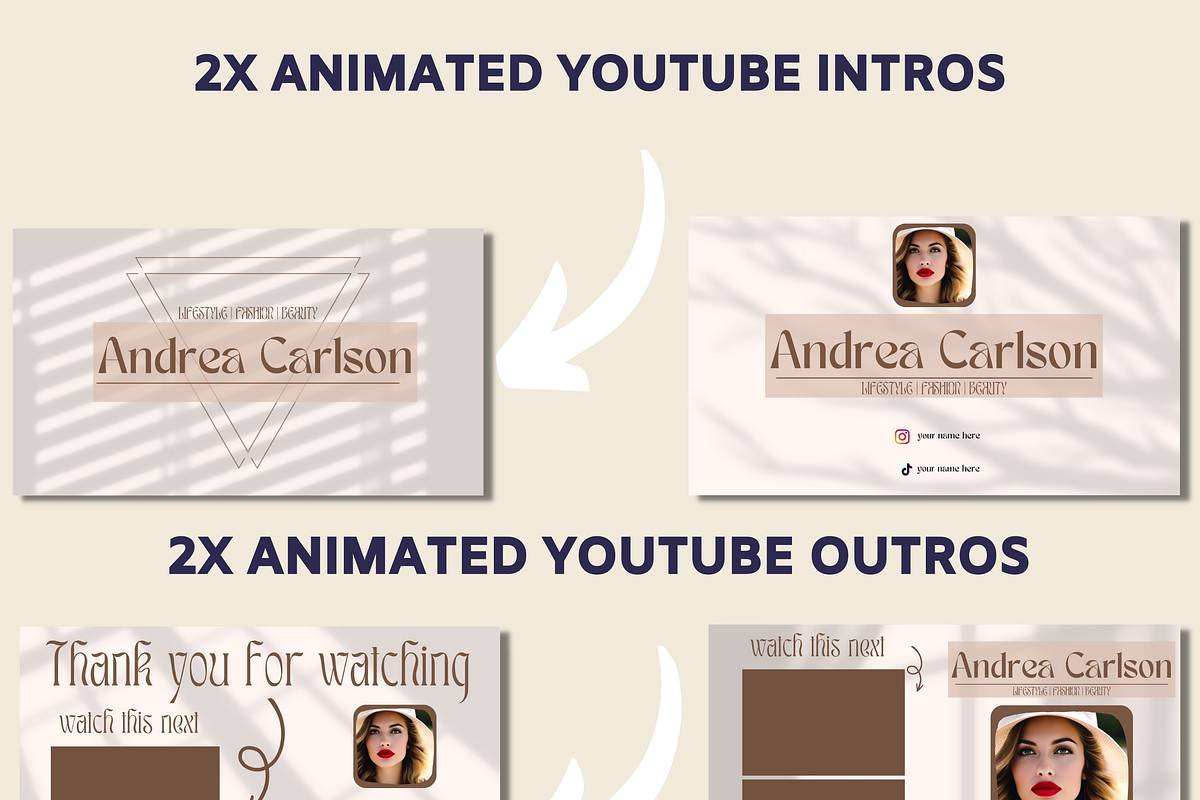 Boho YouTube Branding Kit, a Social Media Template by Chantelle T Illustrations (Photo 3 of 8)