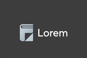 Abstract gradient book logo, a Templates & Theme by Himalia1