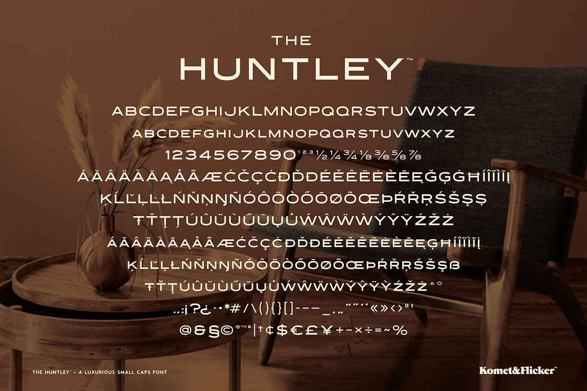 The Huntley – A Luxurious Font, a Sans Serif Font by Komet & Flicker (Photo 15 of 15)